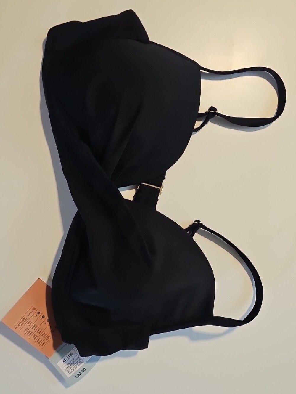 Shade & Shore Women's Black Bikini Set with Bralette Top & Med Coverage Bottom - Picture 5 of 12
